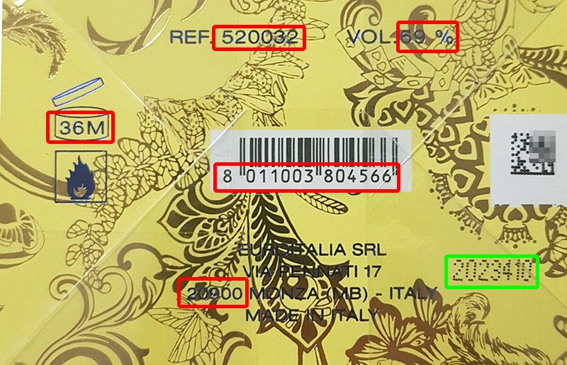 Código de lote Euroitalia SRL