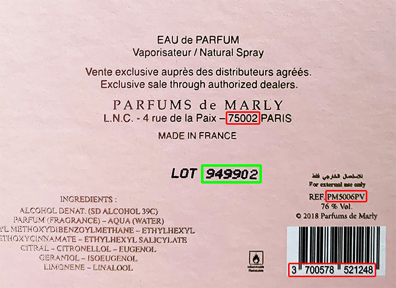 Decodificador de código de lote Initio Parfums Privés, verifique a data de  produção de cosméticos